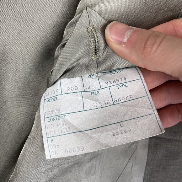 VTG Jones New York Men's Blazer Jacket Beige / Brown Sports Coat Wool Size 42S - Picture 13 of 16